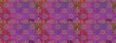 Asya tekstil tarzında. Renkli Bahar Temalı Kusursuz Arkaplan. Kusursuz çiçek deseni. Raster illüstrasyonu. Mor ve mor renkli çiçekler. Düz Çiçek Elementleri Tasarımı.