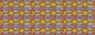 Kahverengi ve bej renkli çiçeklerle kusursuz çiçek deseni. Suluboya tarzında kahverengi ve bej renkte çiçekler.