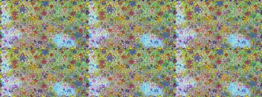 Küçük çiçekte güzel bir desen. Moda baskıları için zarif bir şablon. Kusursuz. Çiçekli bahar çiçekleri. Motley illüstrasyonu. Küçük renkli çiçekler..