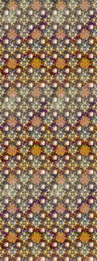 Düz Çiçek Elementleri Tasarım Raster illüstrasyonu. Çiçekli çiçek deseni, suluboya. Kahverengi renkli çiçekler. Renkli Bahar Teması Eskiz Şablonu.