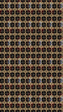 Çiçekli siyah eskiz deseni. Klasik taslak çizimi. Raster çiçek izi..