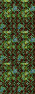 Raster illüstrasyonu. Renkli Bahar Teması eskiz kalıbı. Yeşil ve kahverengi renkte zarif çiçekli suluboya. Düz Çiçek Elementleri Tasarımı.