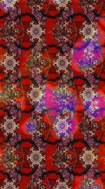 Sınır Kızılderili çiçekli paisley patten. Taslak süsleme izi. Tebrik kartı geçmişi, boyama kitabı, arkaplan ve tekstil için kullanılabilir. Raster Henna tarzı. Etnik Mandala havlusu.