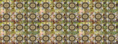 Gri renklerde, altın elementlerle kusursuz desen. Geleneksel oryantasyon süsü. Raster illüstrasyonu. Kusursuz klasik raster altın desenli. Klasik vintage arkaplan.