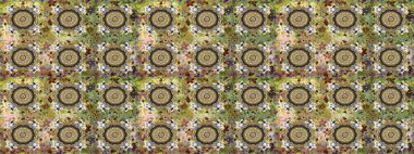 Gri renklerde, altın elementlerle kusursuz desen. Geleneksel oryantasyon süsü. Raster illüstrasyonu. Kusursuz klasik raster altın desenli. Klasik vintage arkaplan.