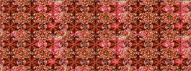 Raster altın desen. Kusursuz altın desenli bukleler. Altın elementli kırmızı renkler. Doğu tarzı arabesk. Raster illüstrasyonu.