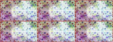 Duvar kağıdı, web sitesi arka planı, ambalaj kağıdı, davetiye, broşür, afiş veya web sitesi için kusursuz çiçek deseni kullanılabilir. Parlak elementlerin. El çizimi Raster illüstrasyonu.