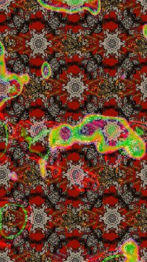 Renkli Yaz Temalı eskiz kalıbı. Çiçekli eskiz çizimi. Kahverengi ve kırmızı renkte çiçekler. Düz Çiçek Elementleri Tasarımı.