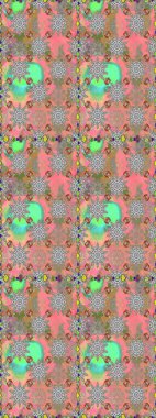 Sevimli çiçek raster deseni. Renkli Yaz Temalı Kusursuz Arkaplan. Modaya uygun kumaş deseni. Düz Çiçek Elementleri Tasarımı.