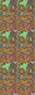 Şirin çiçek elementleri. Düz Çiçek Elementleri Tasarımı. Renkli Bahar Temalı Kusursuz Arkaplan. Kusursuz desenli, modaya uygun kumaş deseni. Raster illüstrasyonu.