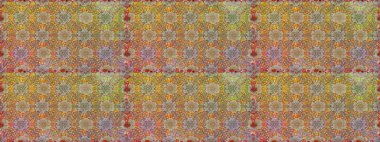 Renkli Bahar Temalı Kusursuz Arkaplan. Güzel çiçek deseni. Kahverengi renkli çiçekler. Düz Çiçek Elementleri Tasarımı.