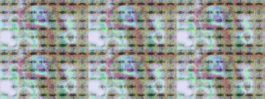 Raster illüstrasyonundaki çiçek desenli çizim. Tarafsız renklerde çiçekler.