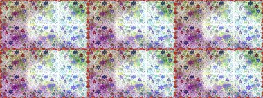 Duvar kağıdı, web sitesi arka planı, ambalaj kağıdı, davetiye, broşür, afiş veya web sitesi için kusursuz çiçek deseni kullanılabilir. Parlak elementlerin. El çizimi Raster illüstrasyonu.