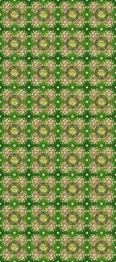 Klasik raster şablonu. Tarafsız, yeşil, bej ve altın desenli. Tekrarlayan ögelerle kusursuz soyut arkaplan.