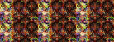 Kahverengi renklerde bahar çiçekleri. Yaprak ve çiçeklerin suluboya resimleri, kahverengi renklerdeki çizimler. Raster illüstrasyonu.