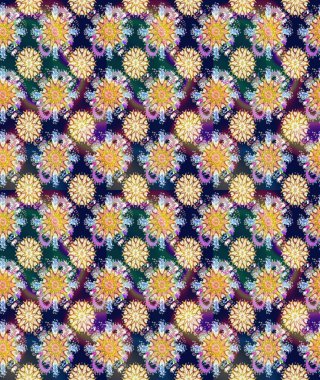 Nazikçe, güzel çiçek arkaplanı. Mavi ve nötr renklerde çiçekler. Raster çiçek desenli ve çiçekli..