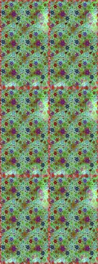 Küçük çiçekteki sevimli çiçek deseni. Raster illüstrasyonu. Yeşil ve nötr renkte çiçekler.