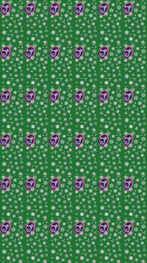 Küçük yeşil çiçeklerle oldukça eski bir besin torbası deseni. Tekstil, kumaş, kapaklar, duvar kağıtları, baskı, paket, koleksiyon defteri, örgü, dekupaj için çiçek arkaplanı..