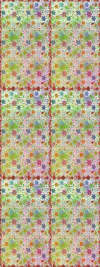 Renkli Yaz Temalı Kusursuz Arkaplan. Çiçekli kusursuz retro desen. Tarafsız ve yeşil renklerde çiçekler. Düz Çiçek Elementleri Tasarımı.