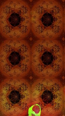 Raster - stok. Kahverengi ve kırmızı çiçekli eskiz deseni, suluboya çiçek deseni, sevimli çiçek, duvar kağıdı, kart veya kumaş için fayanslı.