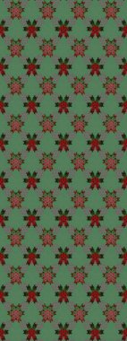 Düz Çiçek Elementleri Tasarımı. Süslü kumaş deseni. Raster illüstrasyonundaki çiçek desenli çizim. Renkli Bahar Teması çizim şablonu.