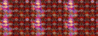 Kahverengi ve kırmızı renklere karalamalar çizilmiş çiçek deseni. Raster illüstrasyonu.