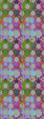 Çiçekli kusursuz retro desen. Gri ve kahverengi renkli çiçekler. Düz Çiçek Elementleri Tasarımı. Renkli Yaz Temalı Kusursuz Arkaplan.