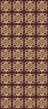 Süslü raster dekorasyonu. Barok tarzında duvar kağıdı tasarımı için kusursuz damaske deseni arkaplanı. Altın desenli kahverengi, siyah ve beyaz altın elementlerle.