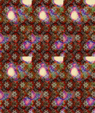 Renkli Bahar Teması eskiz kalıbı. Düz Çiçek Elementleri Tasarımı. Kahverengi renkli çiçekler. Raster illüstrasyonunda çiçek deseni çizimi.