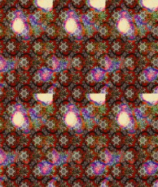 Renkli Bahar Teması eskiz kalıbı. Düz Çiçek Elementleri Tasarımı. Kahverengi renkli çiçekler. Raster illüstrasyonunda çiçek deseni çizimi.