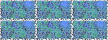 Bir sürü kelebek desenli kusursuz desen. Erkekler, kızlar, kıyafetler, duvar kağıtları için soyut bir model. Mavi renkli resimler. Raster. Fantezi illüstrasyon.