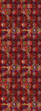 Bir sürü soyut çiçekli tropik eskiz deseni. Küçük çiçekteki sevimli çiçek deseni. Varicolo Raster çizimi.