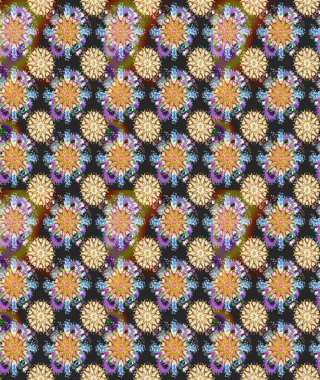 Klasik çiçek tasarımı elementleri. Raster illüstrasyonu. Gri ve bej kıvırcık çiçekler Gri ve bej renkler.