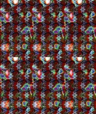 Kırmızı renklerde. Raster illüstrasyonundaki çiçek desenli çizim. Raster illüstrasyonu. Güzel kumaş deseni.