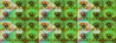 Küçük çiçekteki sevimli çiçek deseni. Yumuşak, yeşil renkli yaz çiçekleri. Raster deseni. Raster illüstrasyonu.