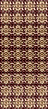 Süslü raster dekorasyonu. Barok tarzında duvar kağıdı tasarımı için kusursuz damaske deseni arkaplanı. Altın desenli kahverengi, siyah ve beyaz altın elementlerle.