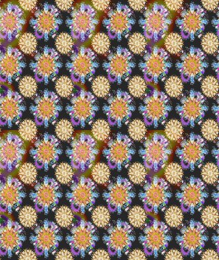 Klasik çiçek tasarımı elementleri. Raster illüstrasyonu. Gri ve bej kıvırcık çiçekler Gri ve bej renkler.