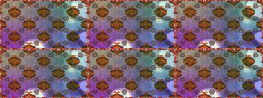 Çiçekli güzel suluboya desen. Kahverengi ve nötr renklerde. Raster illüstrasyonu.