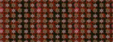 Çiçekli karalama şeklinde Raster çiçek deseni. Yumuşak, bahar çiçekli arka plan. Kahverengi ve gri renkte çiçekler.