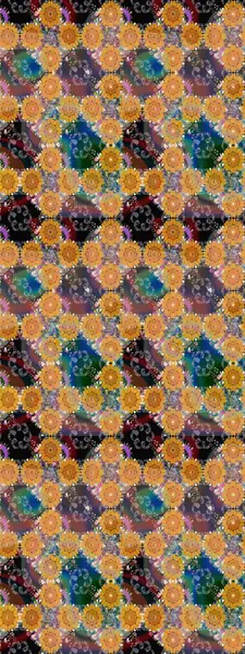 Klasik çiçek tasarımı elementleri. Raster illüstrasyonu. Turuncu renkli turuncu kıvırcık çiçekler.