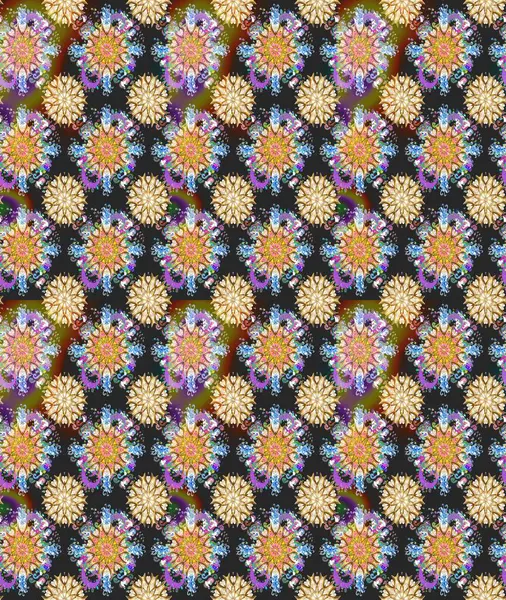 Klasik çiçek tasarımı elementleri. Raster illüstrasyonu. Gri ve bej kıvırcık çiçekler Gri ve bej renkler.