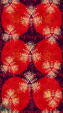 Düz Çiçek Elementleri Tasarımı. Çiçekli çizim şekli. Kırmızı renkte çiçekler. Renkli Bahar Teması çizim şablonu.