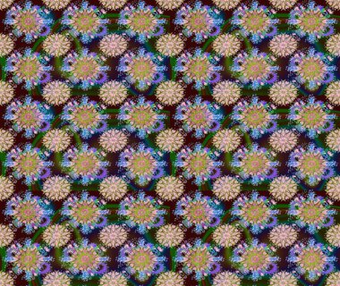 Hoş bir çiçek geçmişi var. Raster illüstrasyonu. Güzel kumaş deseni. Küçük çiçekte çizim deseni.