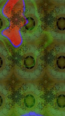 Gömlek, arka plan modelini çiz. Tropik çiçekler. Yeşil ve kahverengi renkte çiçekler.