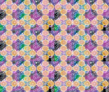 El çizimi Raster çizimi. Çizim çiçek deseni duvar kağıdı, web sitesi arka planı, ambalaj kağıdı, davetiye, broşür, afiş veya web sitesi için kullanılabilir. Karalama elementleri.