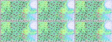 Tekstil, duvar kâğıtları, web sayfası arkaplanları ve yüzey dokuları için mükemmel. Mavi renklerdeki renkli kelebeklerin kusursuz arka planı. Raster illüstrasyonu.