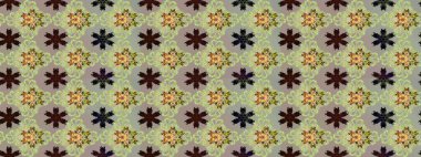 Raster Çiçek İllüstrasyonu güzel tekstil. Tarafsız renklerde etnik çiçeklerle zarif bir eskiz..