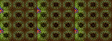 Yumuşak, yeşil renkli bahar çiçekleri. Çiçek ve yapraklı karalama şeklinde Raster çiçek deseni. Raster illüstrasyonu.