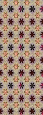 Tekstil veya kitap kapakları, imalat, duvar kağıtları, baskı, hediye paketi ve yapıştırma kitabı için çiçek eskizi geçmişi. Küçük çaplı çiçeklerdeki basit şirin desenler. Raster illüstrasyonu.