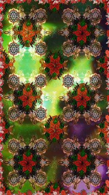 Çizgisiz desen. Raster Moda kumaş deseni. Şirin çiçekler..